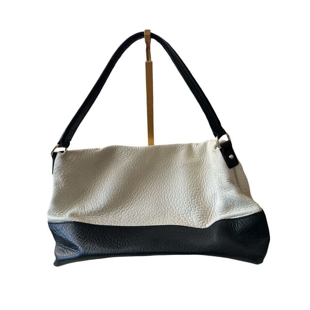 Kate Spade New York Southport Ave Mini Maria Satchel Off White Black Leather Bag